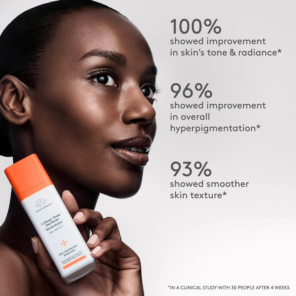 Drunk Elephant activated serum pump dispensing product for fresh potency