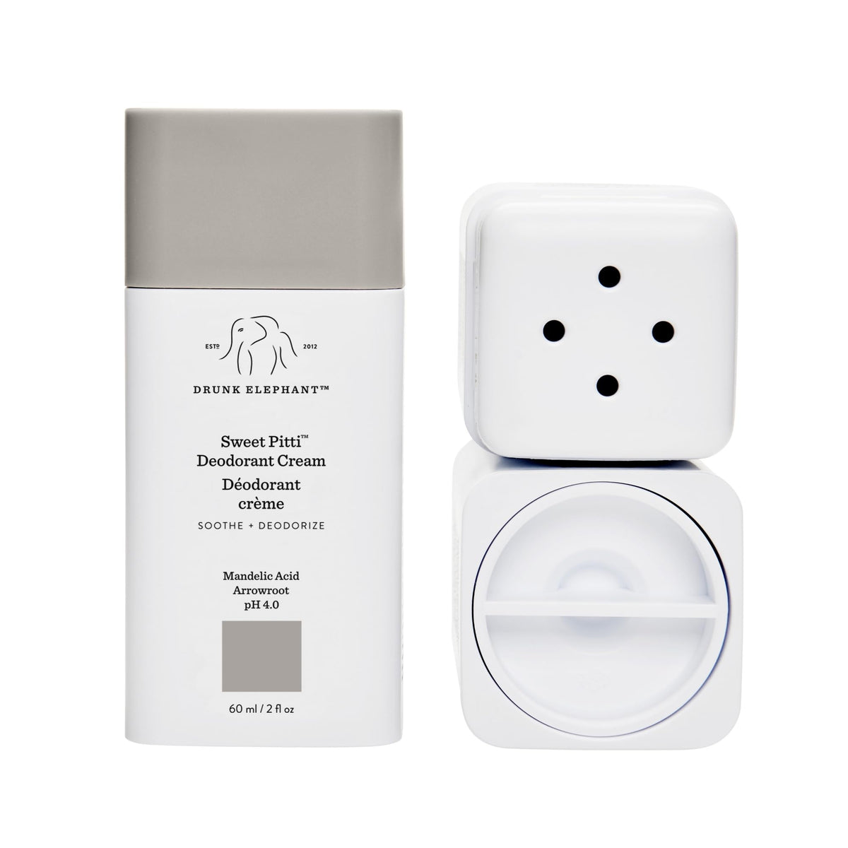 Drunk Elephant cream texture close-up highlighting smooth, hydrating finish