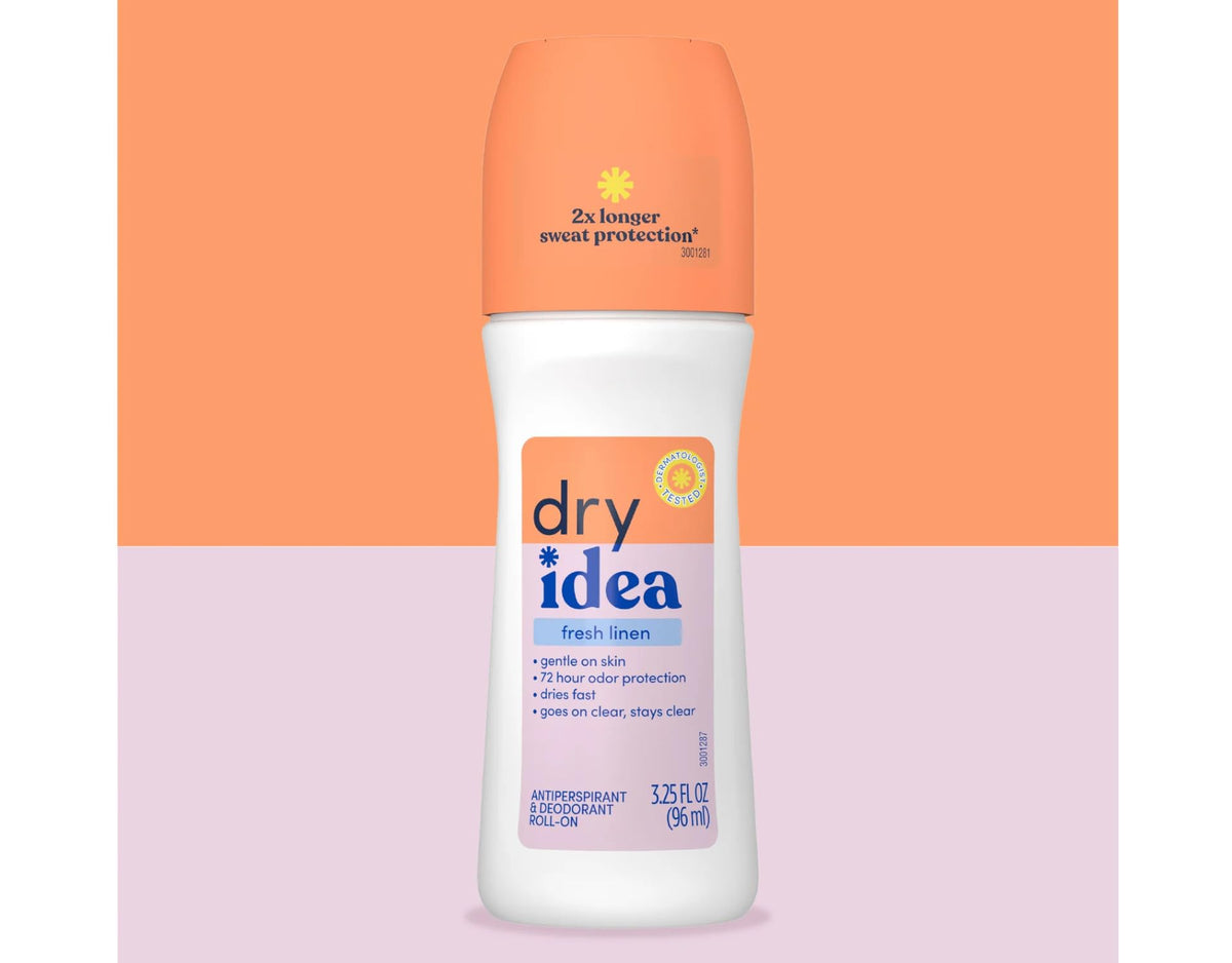 Dry Idea texture on skin showing residue-free finish benefit