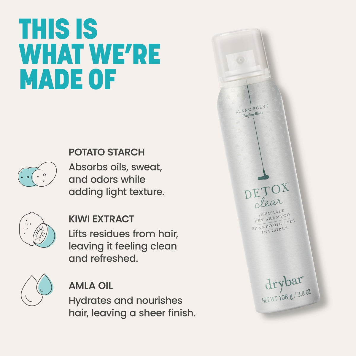 Drybar spray in use at roots demonstrating fast refresh benefit
