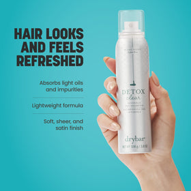 Drybar powder texture close-up illustrating oil-absorbing finish