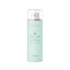 Drybar Detox front packaging showing compact travel bottle and benefits