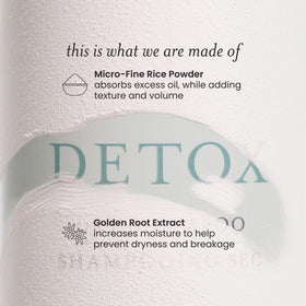 Drybar Detox travel size tucked inside a purse for on-the-go refreshes