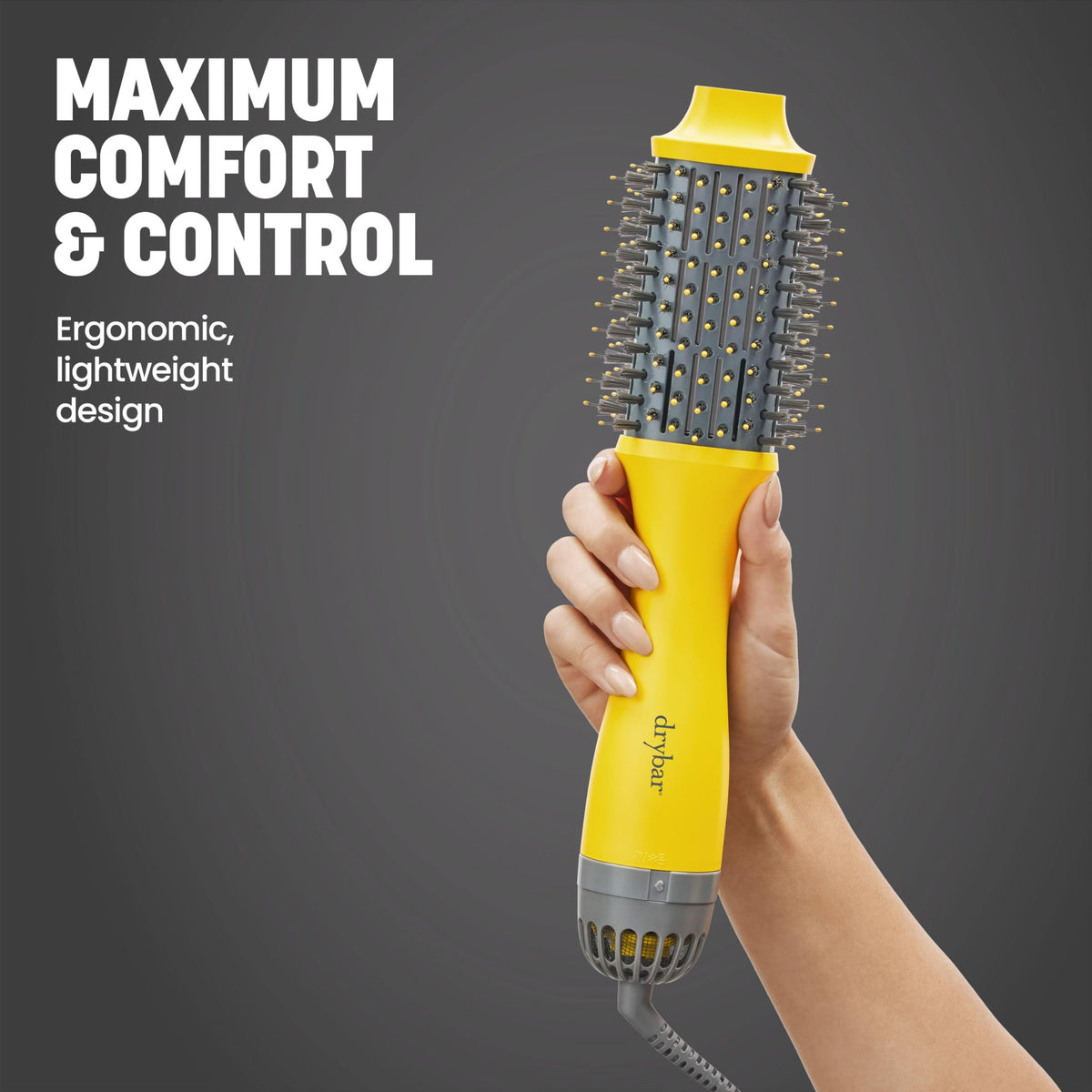 Drybar Double Shot styled on bathroom counter for easy at-home blowouts