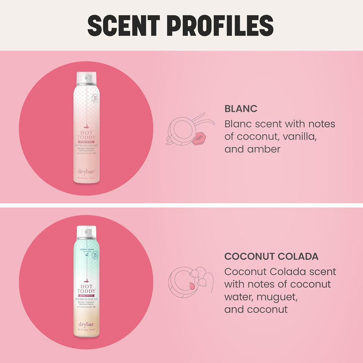 Drybar Hot Toddy on bathroom shelf lifestyle scene for daily routine