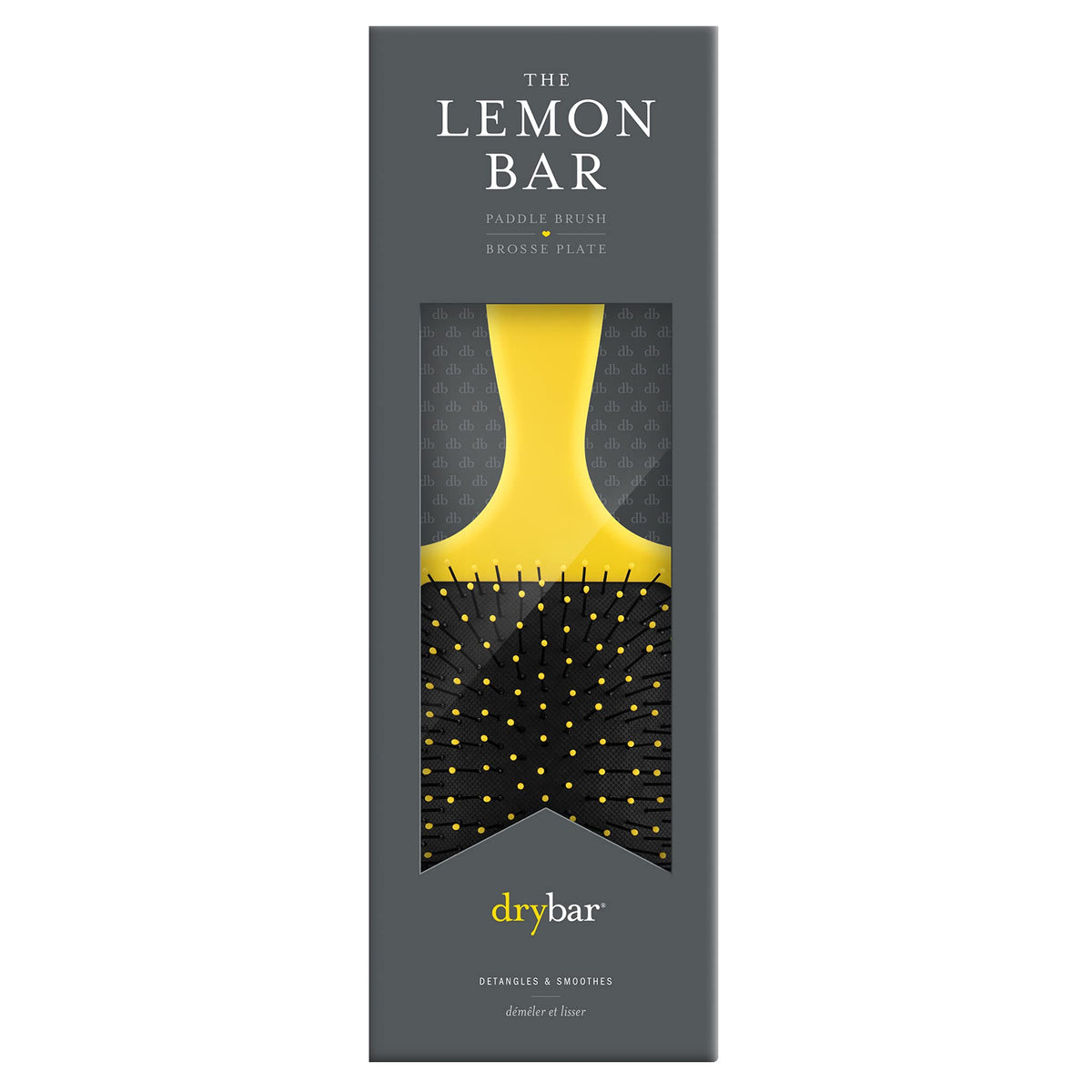 Drybar Lemon Bar soft-touch handle close-up for comfortable secure grip