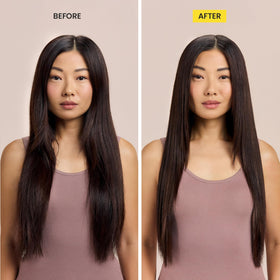 drybar Liquid Glass back label highlighting ingredients and heat-protection details