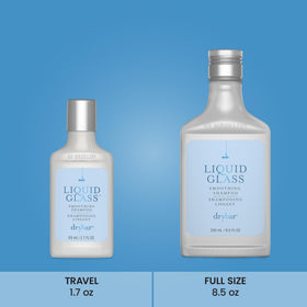 Shiny, smooth blowout result after using Drybar shampoo showing sleek, frizz-reduced hair