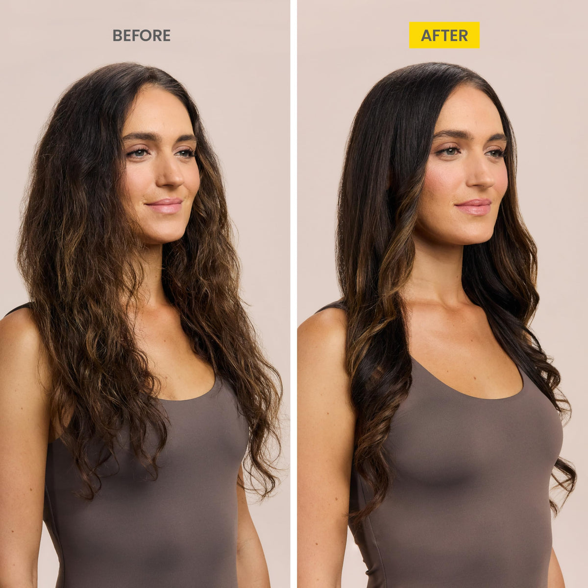Drybar moisture-rich sealant texture on fingers highlighting lightweight oil blend for smooth application