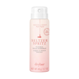 Drybar travel hairspray front packaging showing compact design and branding