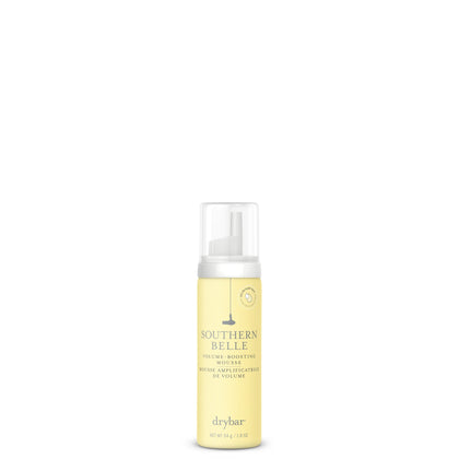 Drybar travel mousse front packaging showing product and branding for quick styling