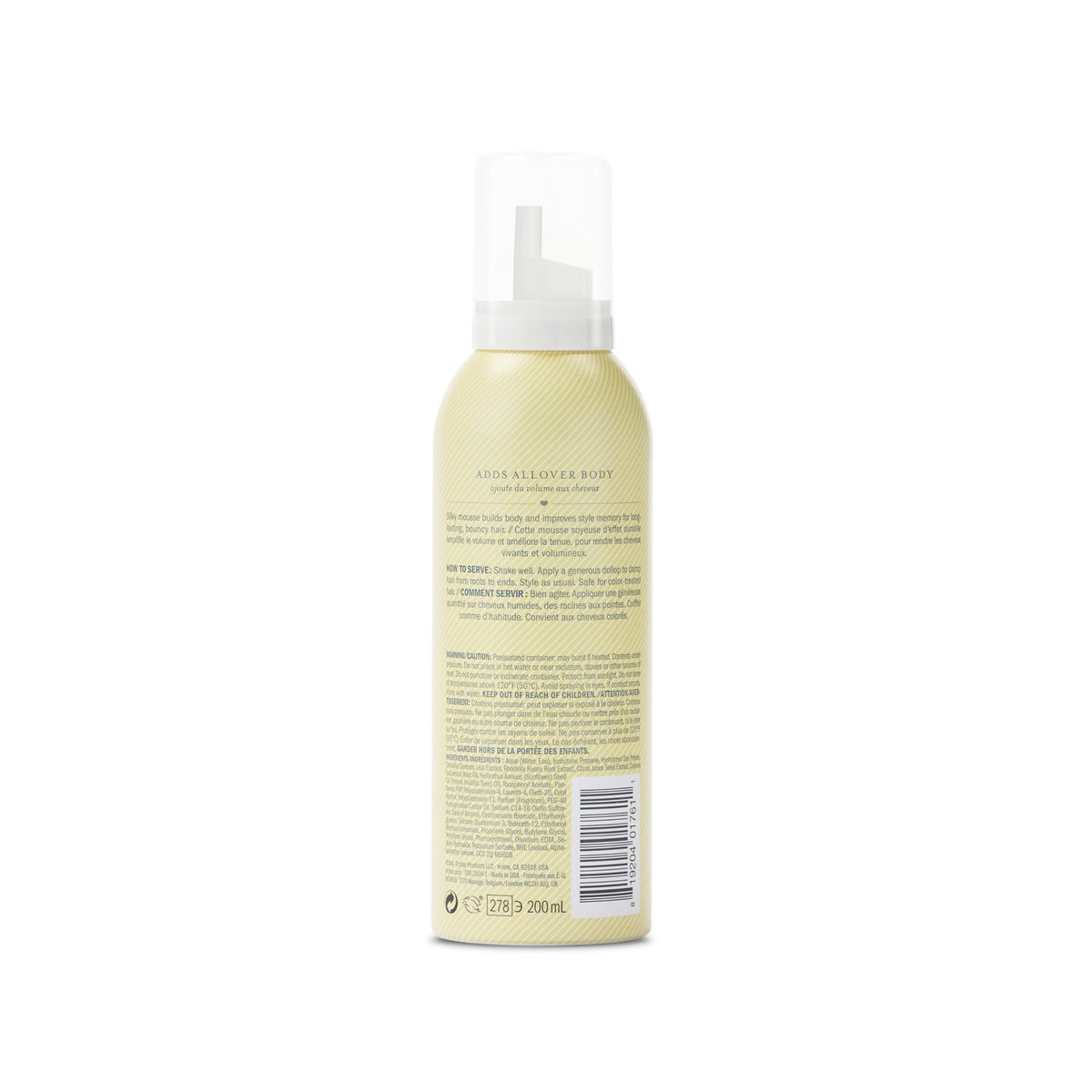 Drybar Southern Belle label close-up listing jasmine, sandalwood, and Madagascar vanilla fragrance