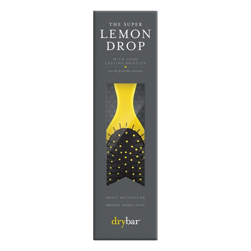 Drybar Super Lemon Drop bristle close-up highlighting flexible bristles that detangle gently