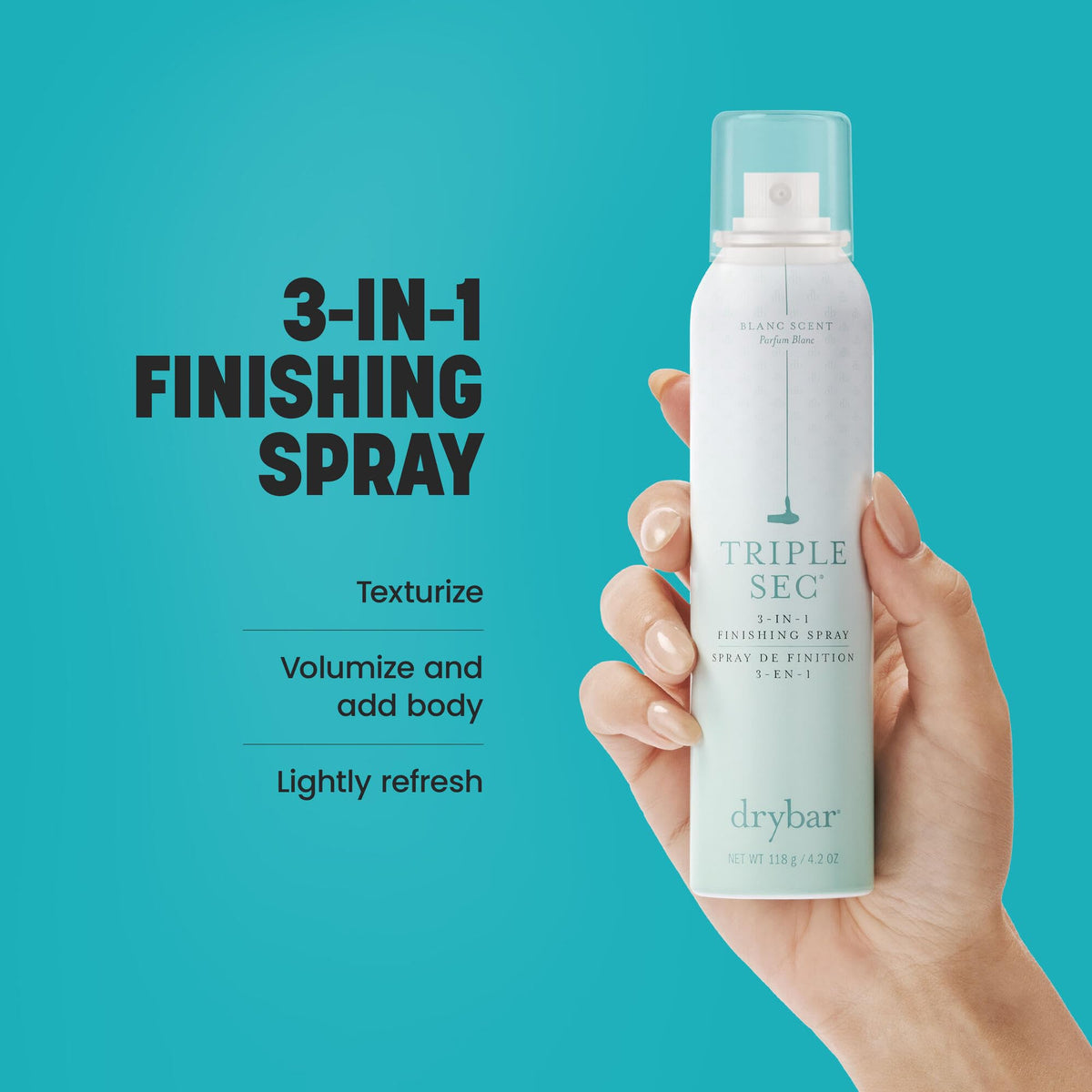 Drybar Triple Sec close-up of nozzle and spray pattern for precise control