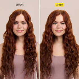 Drybar Triple Sec spraying fine mist to create airy texture quickly