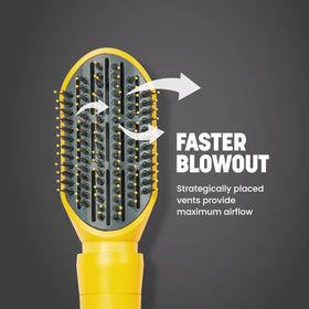 Drybar oval brush detail highlighting bristles and vents for added lift and shine