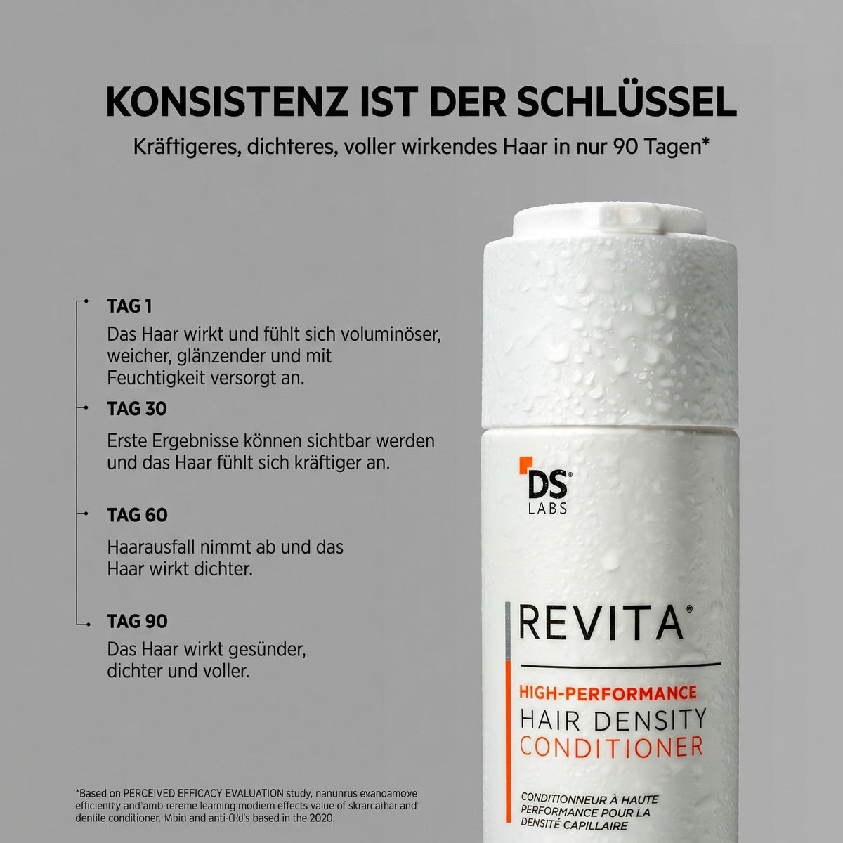 DS Laboratories bottle next to a ruler showing 205 mL size and travel convenience benefit