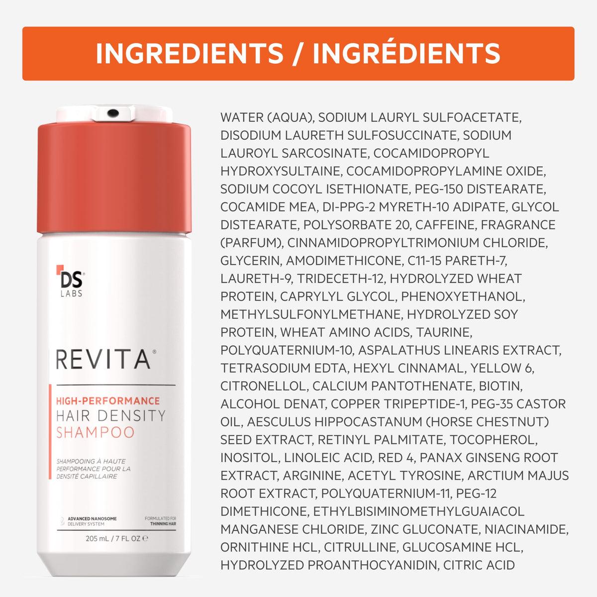 DS Laboratories Revita staged on bathroom shelf for everyday lifestyle use