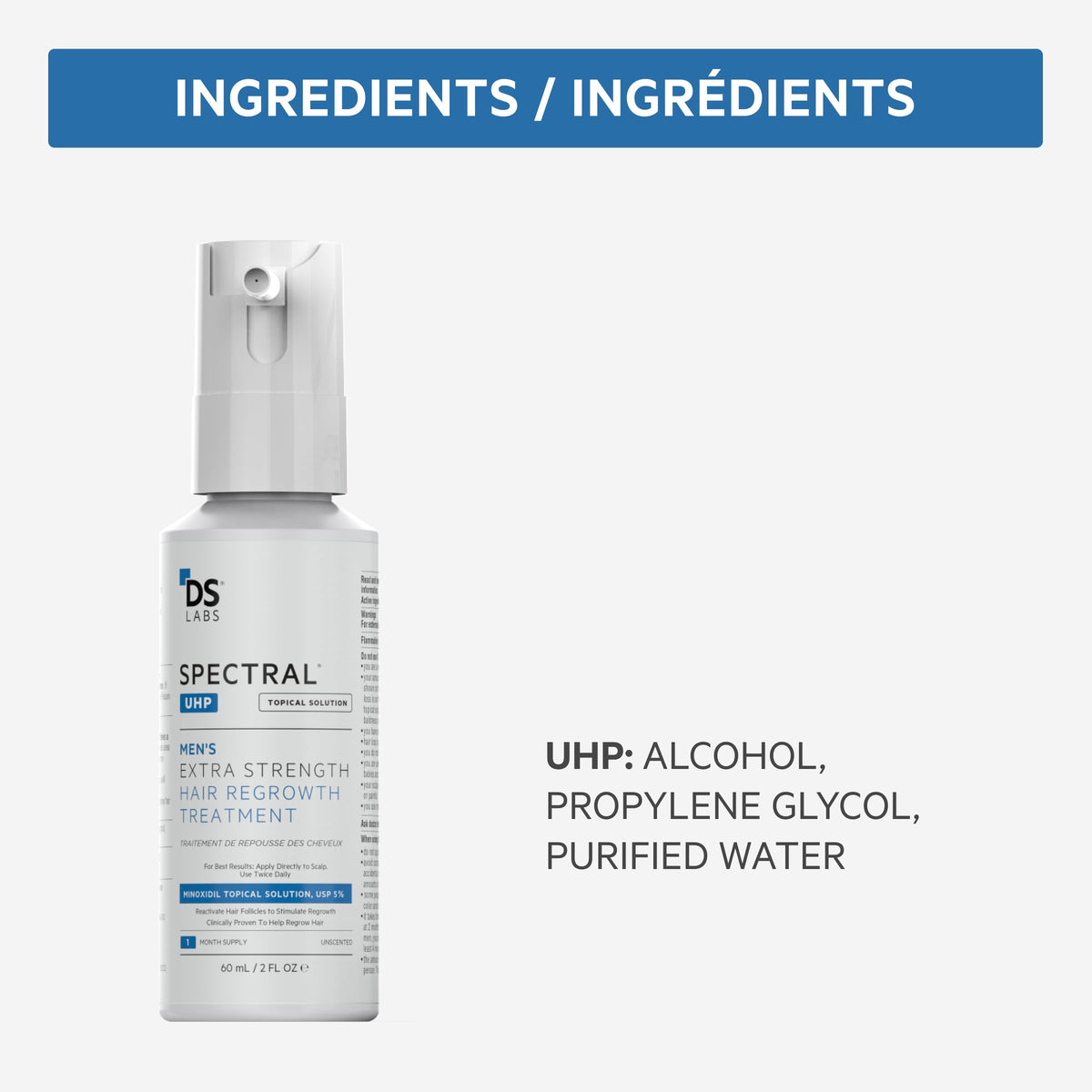 DS Laboratories bottle on bathroom shelf in lifestyle setting for daily routine visual