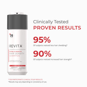 DS Laboratories Revita shampoo texture on hand illustrating lightweight hydration