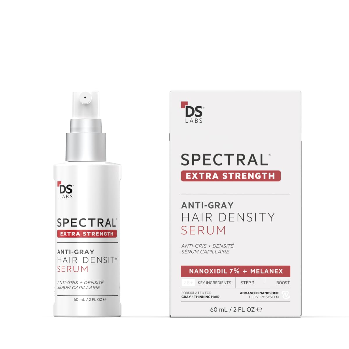 DS Laboratories front packaging of Spectral Extra Strength showing product and size for easy identification and benefit