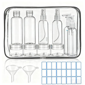 DTDNZKN clear pouch showing organized bottles and bag convenience