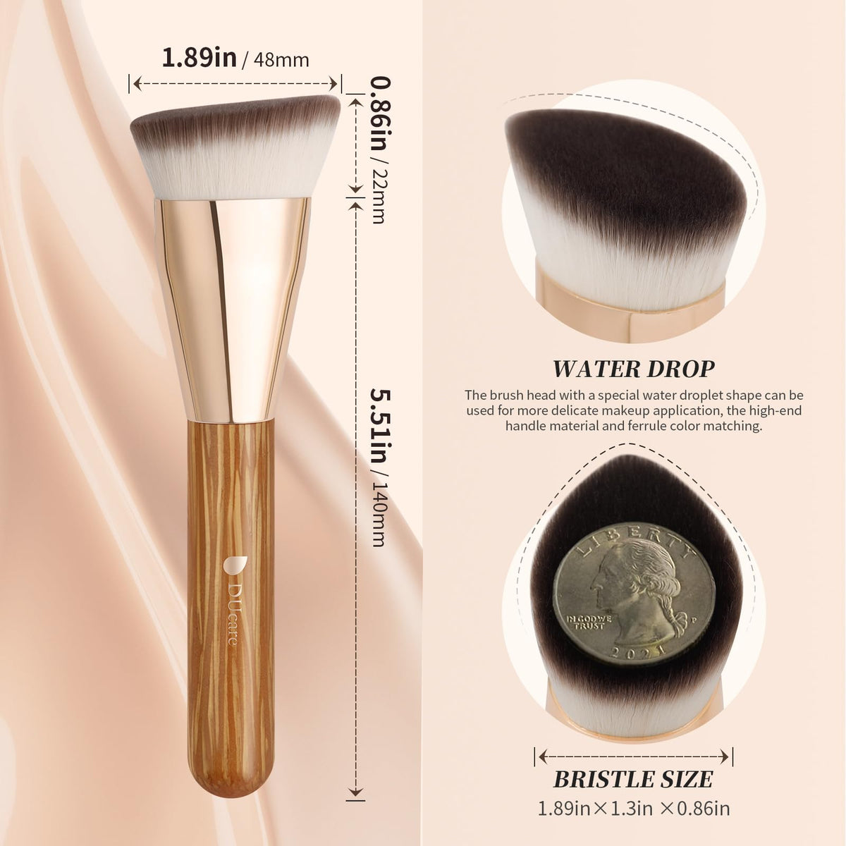 DUcare dense bristle close-up showing soft texture and durability