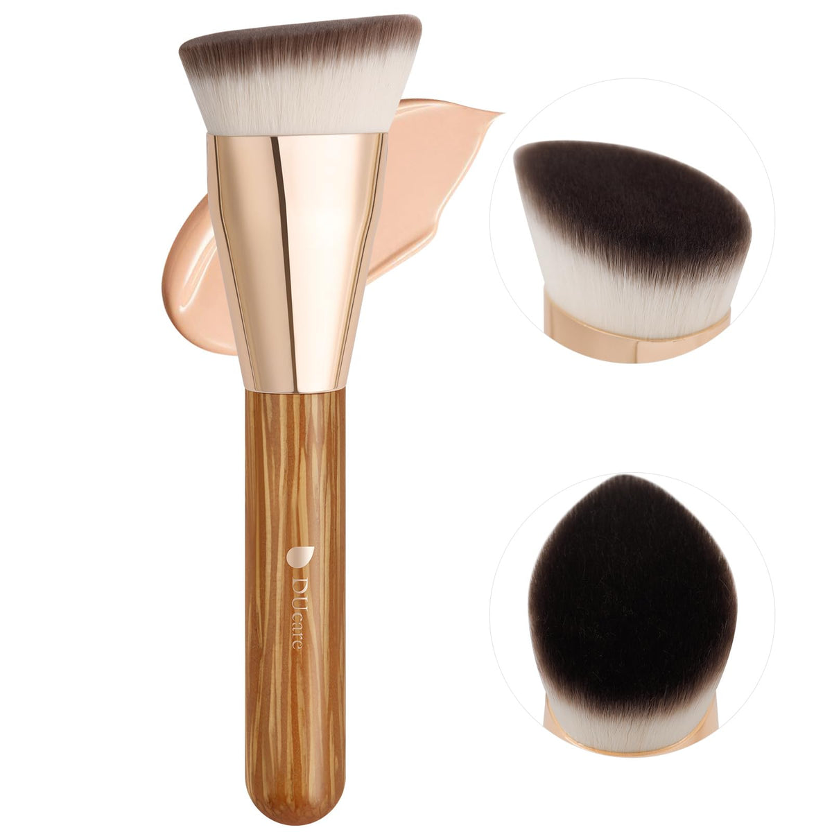 DUcare angled foundation brush front view for even coverage