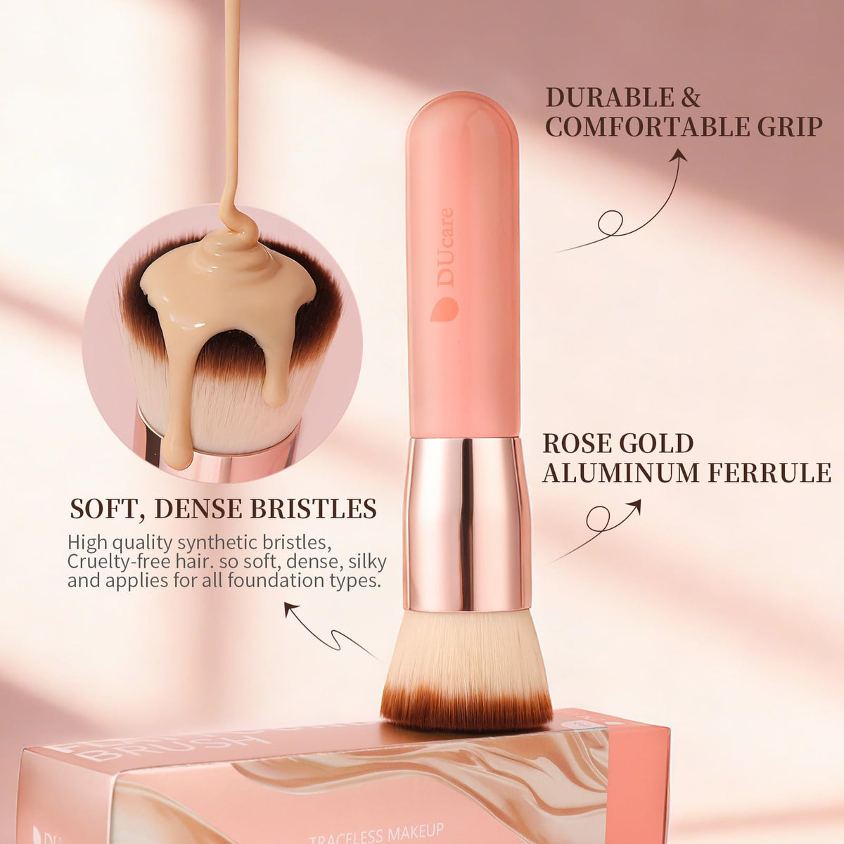 DUcare bristle close-up showing dense synthetic fibers for streak-free finish