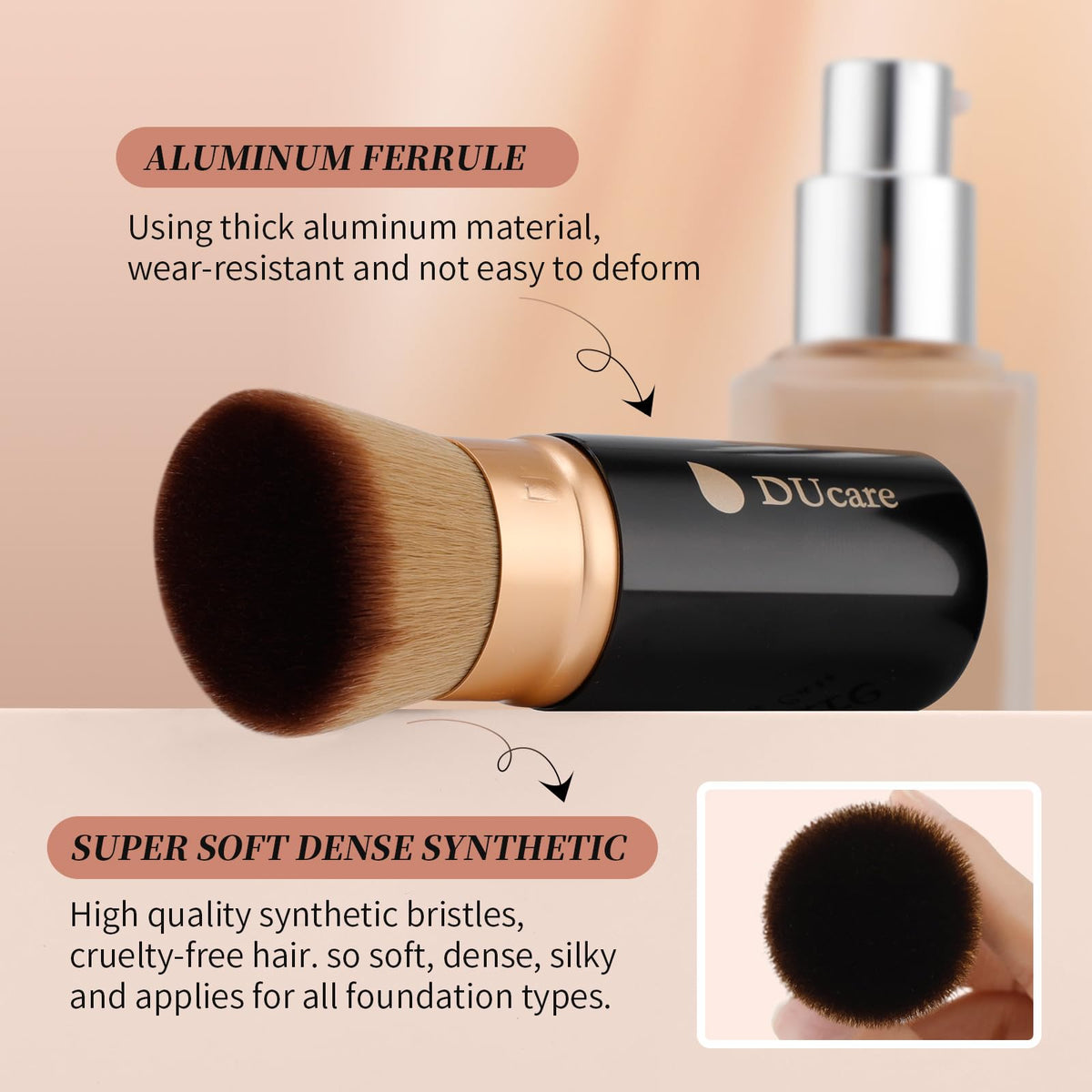 DUcare aluminum handle close-up highlighting durable corrosion-resistant finish