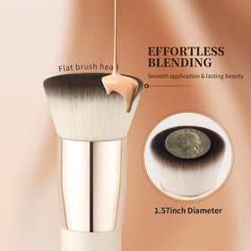 DUcare applying liquid foundation for even, streak-free coverage