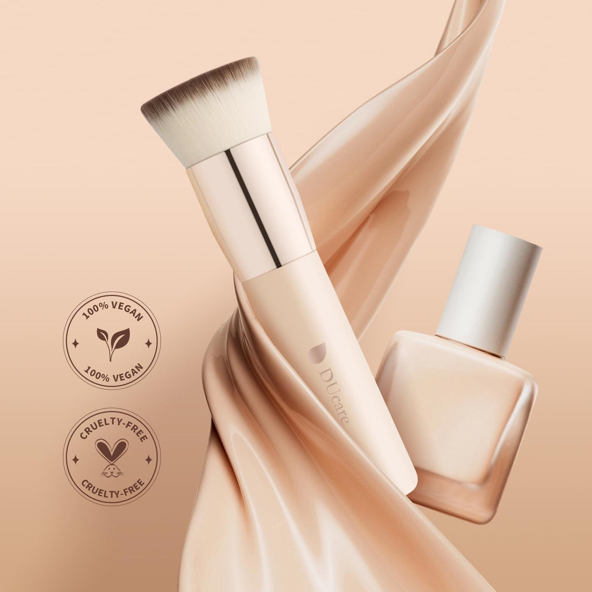 DUcare brush under water being washed for easy-clean maintenance