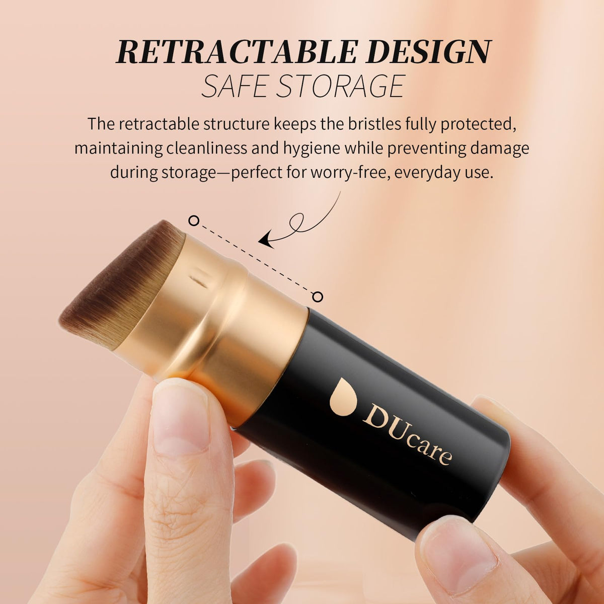 DUcare brush blending cream bronzer illustrating seamless, even application