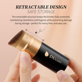 DUcare brush blending cream bronzer illustrating seamless, even application