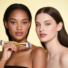 DUcare brush in use contour application showing natural-looking definition benefit