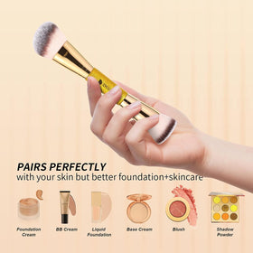 DUcare brush in use foundation application showing quick even coverage benefit