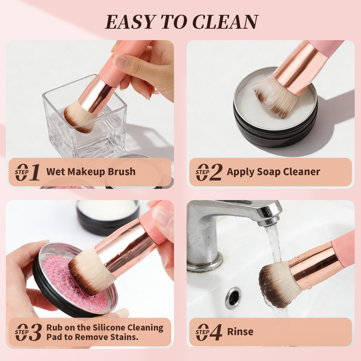 DUcare brush size comparison in hand illustrating compact travel-friendly scale
