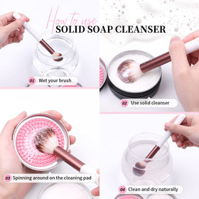 DUcare soap texture close-up highlighting gentle conditioning formula for bristles