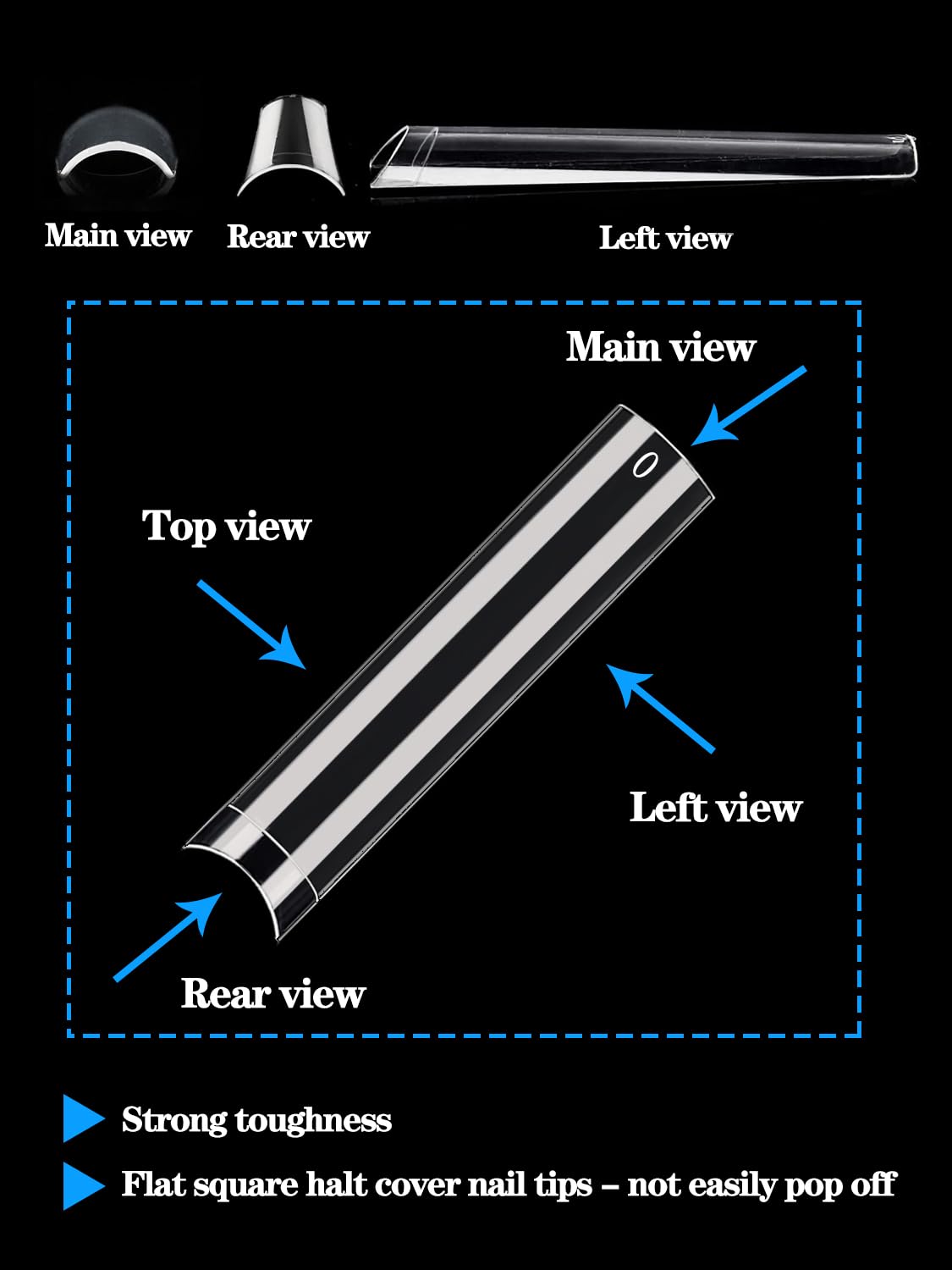 Dudjndjd numbered size chart and arranged tips for quick selection and precise fit