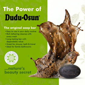 Dudu-Osun label ingredients detail listing shea butter, honey and botanical extracts benefit