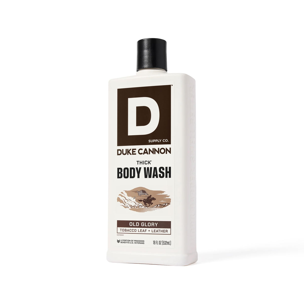 Duke Cannon applied to loofah illustrating effective exfoliation and lather