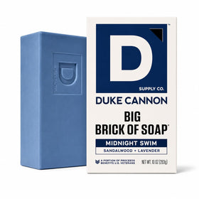 Duke Cannon bar on draining soap dish preventing sogginess and prolonging life