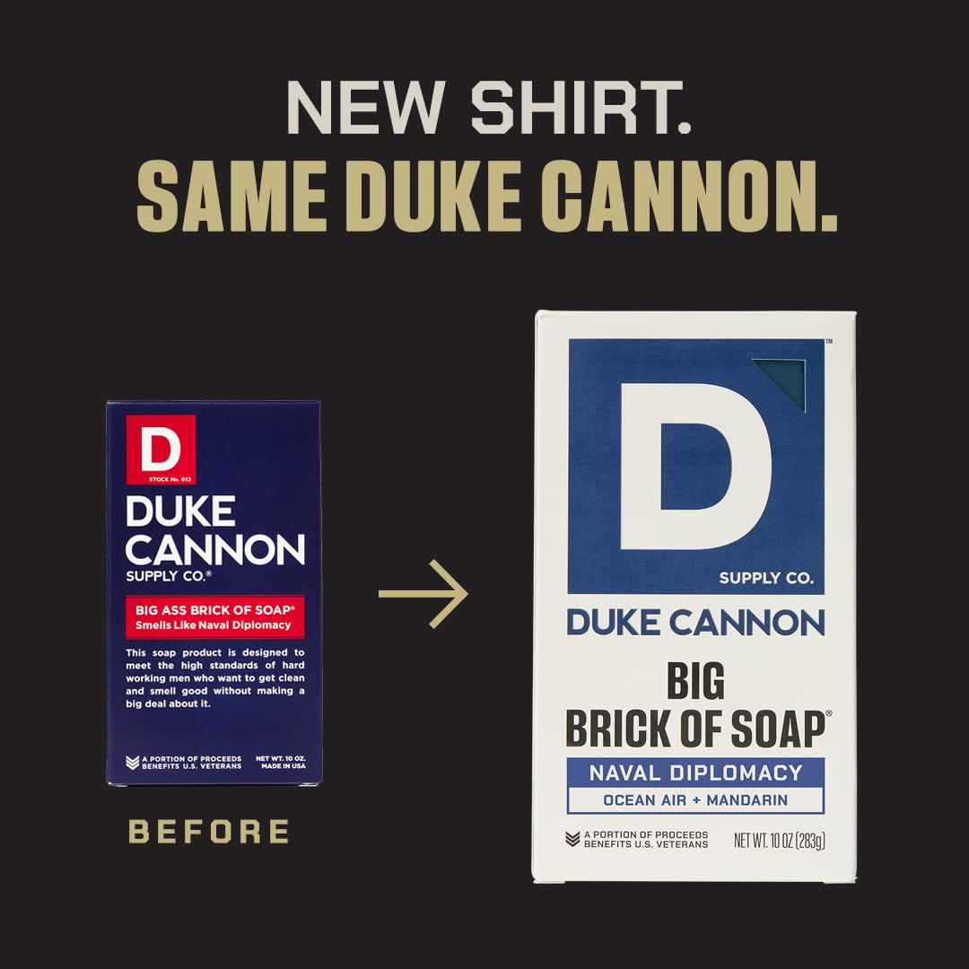 Duke Cannon stacked bars in original box illustrating neat storage and scent protection