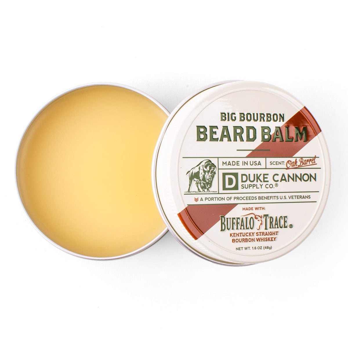 Duke Cannon balm texture close-up highlighting smooth conditioning benefit