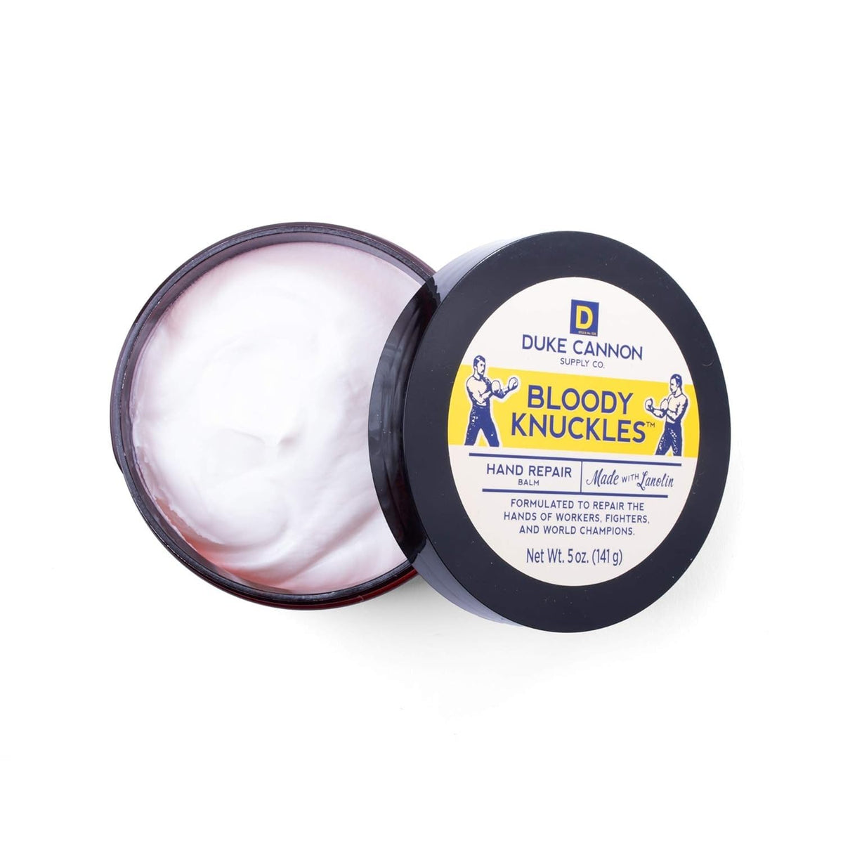 Duke Cannon close-up of balm texture demonstrating rich lanolin moisture