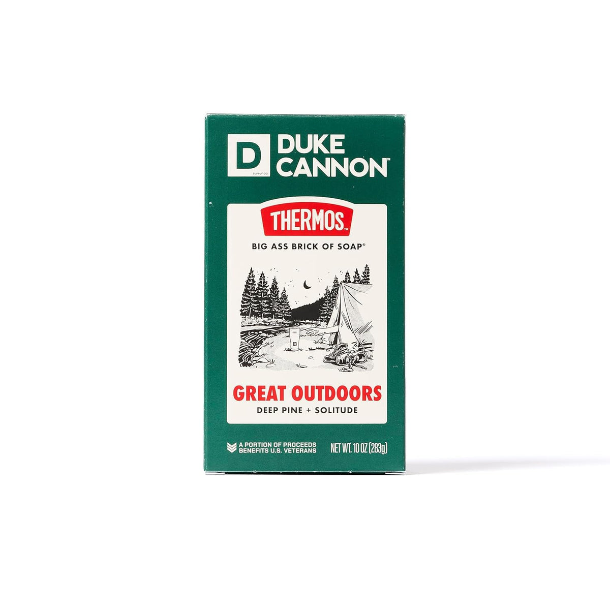 Duke Cannon close-up of triple-milled texture highlighting dense lather performance
