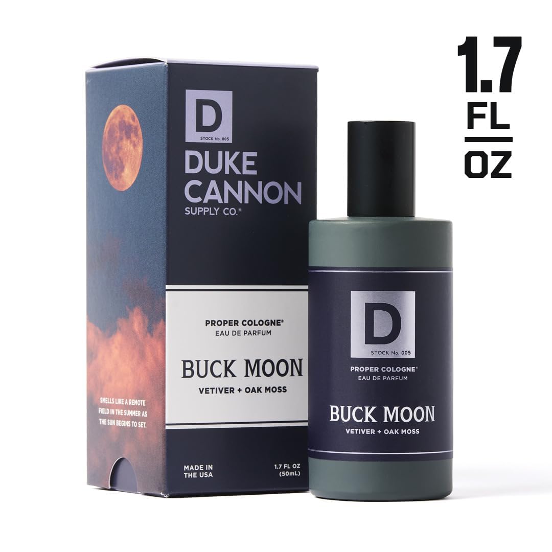 Duke Cannon hand spraying cologne for even application and balanced projection