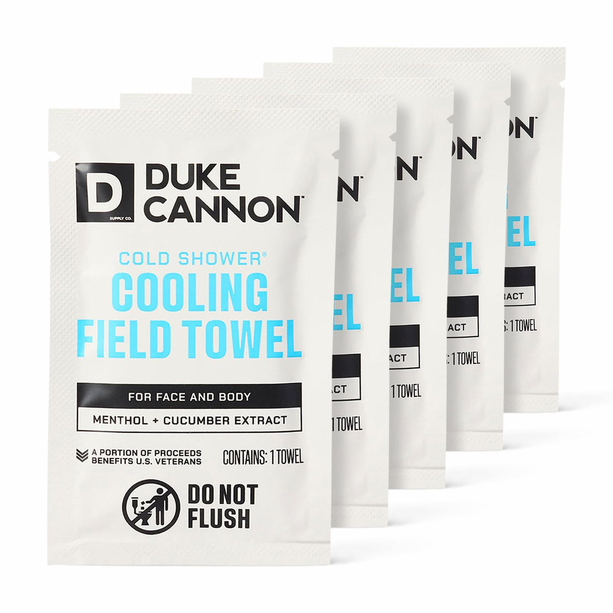 Duke Cannon front packaging showing menthol cooling and travel benefits