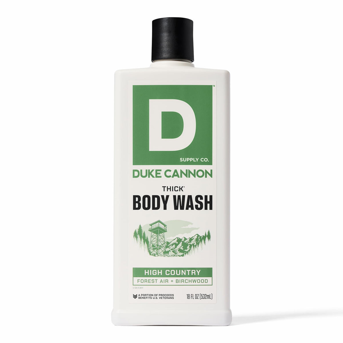 Duke Cannon front packaging showing bold label and 18oz size for confident grooming