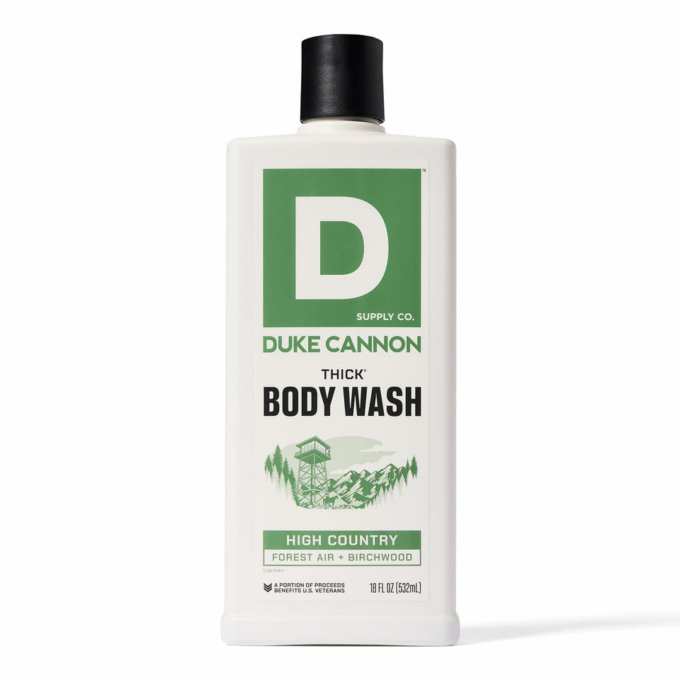 Duke Cannon front packaging showing bold label and 18oz size for confident grooming